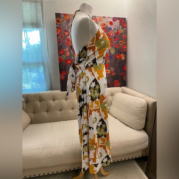 NWOT FAITHFULL THE BRAND Taormina Halter Neck Midi Dress In Floral size L - Picture 3 of 11